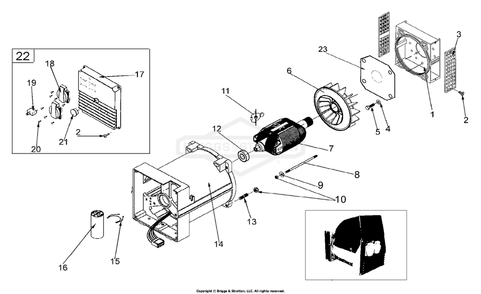 Part Location Diagram of 102222GS Briggs and Stratton Outlet panel assy g/s